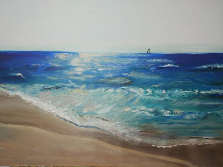 Read more about the article My new #oilpainting..at the #beach
 I think I’m starting a new series of #paintings
#linoylevari #originlart #artgallery
