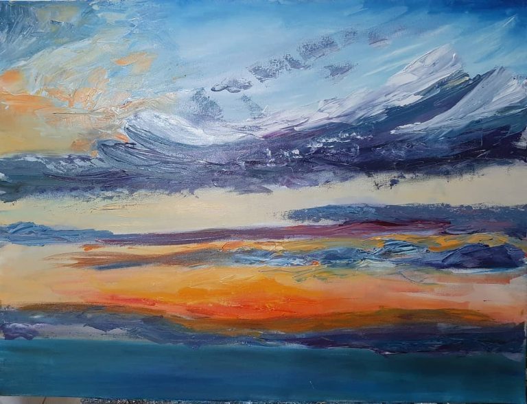 Read more about the article Some people shared that my new work makes them feel good, others said that this work makes them sad … What do you say?
#stillworking #stillonprocess #originalart #linoylevari #oiloncanvas #oilpainting #sky_sea_sunset #skyscape #artistlife