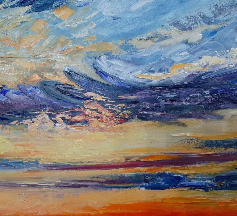 Read more about the article I feel the painting is almost done but would look at  it again tomorrow with  fresh eyes
My new #sunset #oilpainting #originalart
#linoylevari